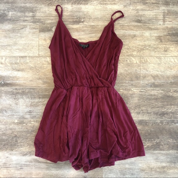 Topshop Pants - Topshop Maroon Romper